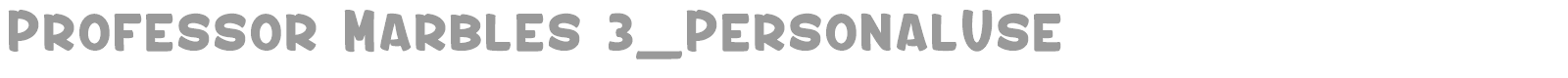 Professor Marbles font preview